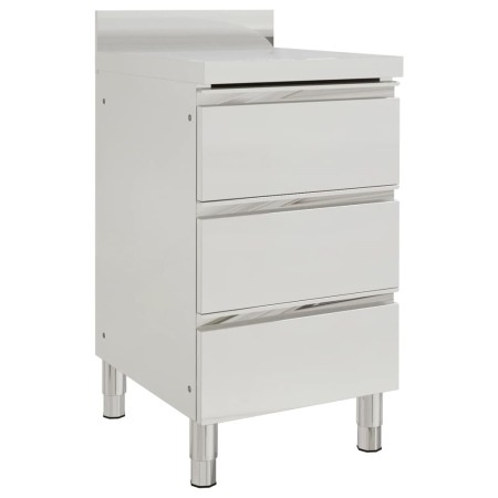 Gewerblicher Küchenschrank mit 3 Edelstahlschubladen von vidaXL, Wiederherstellung - Ref: Foro24-151179, Preis: 286,82 €, Rab...