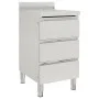 Gewerblicher Küchenschrank mit 3 Edelstahlschubladen von vidaXL, Wiederherstellung - Ref: Foro24-151179, Preis: 287,79 €, Rab...