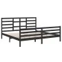 Solid black pine wood bed frame 200x200 cm by vidaXL, Beds and slatted bases - Ref: Foro24-3105884, Price: 171,90 €, Discount: %