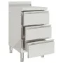 Gewerblicher Küchenschrank mit 3 Edelstahlschubladen von vidaXL, Wiederherstellung - Ref: Foro24-151179, Preis: 287,79 €, Rab...