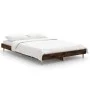 Estructura de cama madera de ingeniería roble ahumado 120x190cm de vidaXL, Camas y somieres - Ref: Foro24-832090, Precio: 88,...