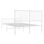 Metal bed frame with headboard and white footboard 140x200 cm by vidaXL, Beds and slatted bases - Ref: Foro24-350950, Price: ...