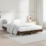 Estructura de cama madera de ingeniería roble ahumado 120x190cm de vidaXL, Camas y somieres - Ref: Foro24-832090, Precio: 88,...