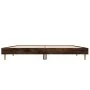 Estructura de cama madera de ingeniería roble ahumado 120x190cm de vidaXL, Camas y somieres - Ref: Foro24-832090, Precio: 88,...