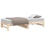 Removable sofa bed solid pine wood 2x(75x190) cm by vidaXL, Beds and slatted bases - Ref: Foro24-823419, Price: 133,12 €, Dis...