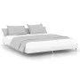 White engineered wood bed frame 140x200 cm by vidaXL, Beds and slatted bases - Ref: Foro24-832141, Price: 97,57 €, Discount: %