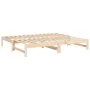 Removable sofa bed solid pine wood 2x(75x190) cm by vidaXL, Beds and slatted bases - Ref: Foro24-823419, Price: 133,12 €, Dis...