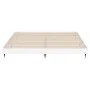 White engineered wood bed frame 140x200 cm by vidaXL, Beds and slatted bases - Ref: Foro24-832141, Price: 97,57 €, Discount: %