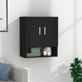 Armario de pared madera contrachapada negro 60x31x70 cm by vidaXL, Lockers and storage cabinets - Ref: Foro24-812871, Price: ...