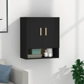 Armario de pared madera contrachapada negro 60x31x70 cm by vidaXL, Lockers and storage cabinets - Ref: Foro24-812871, Price: ...