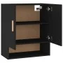 Wandschrank aus schwarzem Sperrholz 60x31x70 cm von vidaXL, Schließfächer und Lagerschränke - Ref: Foro24-812871, Preis: 46,9...