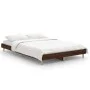 Oak brown engineered wood bed frame 120x190 cm by vidaXL, Beds and slatted bases - Ref: Foro24-832092, Price: 107,36 €, Disco...