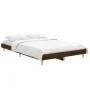 Oak brown engineered wood bed frame 120x190 cm by vidaXL, Beds and slatted bases - Ref: Foro24-832092, Price: 107,36 €, Disco...