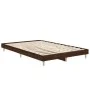 Oak brown engineered wood bed frame 120x190 cm by vidaXL, Beds and slatted bases - Ref: Foro24-832092, Price: 107,36 €, Disco...