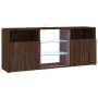 TV cabinet with LED lights oak brown 120x30x50 cm by vidaXL, TV Furniture - Ref: Foro24-815716, Price: 85,72 €, Discount: %