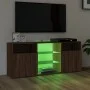 TV cabinet with LED lights oak brown 120x30x50 cm by vidaXL, TV Furniture - Ref: Foro24-815716, Price: 85,72 €, Discount: %
