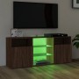 TV-Schrank mit LED-Leuchten Eiche braun 120x30x50 cm von vidaXL, TV-Möbel - Ref: Foro24-815716, Preis: 87,06 €, Rabatt: %