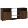 TV cabinet with LED lights oak brown 120x30x50 cm by vidaXL, TV Furniture - Ref: Foro24-815716, Price: 85,72 €, Discount: %