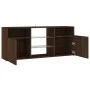 TV cabinet with LED lights oak brown 120x30x50 cm by vidaXL, TV Furniture - Ref: Foro24-815716, Price: 85,72 €, Discount: %