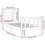 Bettrahmen aus Massivholz 90x190 cm von vidaXL, Betten und Lattenroste - Ref: Foro24-3105890, Preis: 95,82 €, Rabatt: %