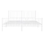 Metal bed frame with headboard and white footboard 180x200 cm by vidaXL, Beds and slatted bases - Ref: Foro24-350953, Price: ...