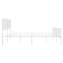 Metal bed frame with headboard and white footboard 180x200 cm by vidaXL, Beds and slatted bases - Ref: Foro24-350953, Price: ...