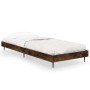 Smoke oak engineered wood bed frame 75x190 cm by vidaXL, Beds and slatted bases - Ref: Foro24-832314, Price: 76,94 €, Discoun...