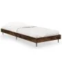 Smoke oak engineered wood bed frame 75x190 cm by vidaXL, Beds and slatted bases - Ref: Foro24-832314, Price: 75,73 €, Discoun...