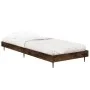 Smoke oak engineered wood bed frame 75x190 cm by vidaXL, Beds and slatted bases - Ref: Foro24-832314, Price: 75,73 €, Discoun...