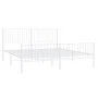 Metal bed frame with headboard and footboard white 183x213 cm by vidaXL, Beds and slatted bases - Ref: Foro24-350954, Price: ...