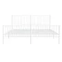 Metal bed frame with headboard and footboard white 183x213 cm by vidaXL, Beds and slatted bases - Ref: Foro24-350954, Price: ...