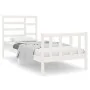 Weißer Einzelbettrahmen aus Massivholz, 90 x 190 cm von vidaXL, Betten und Lattenroste - Ref: Foro24-3105891, Preis: 105,09 €...