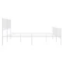 Metal bed frame with headboard and footboard white 183x213 cm by vidaXL, Beds and slatted bases - Ref: Foro24-350954, Price: ...