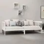 Sofá cama de madera maciza de pino blanco 90x200 cm de vidaXL, Camas y somieres - Ref: Foro24-806941, Precio: 97,77 €, Descue...