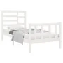 Weißer Einzelbettrahmen aus Massivholz, 90 x 190 cm von vidaXL, Betten und Lattenroste - Ref: Foro24-3105891, Preis: 105,09 €...