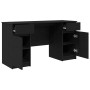 Escritorio Roble negro 140 x 49 x 76 cm Madera contrachapada