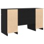 Escritorio Roble negro 140 x 49 x 76 cm Madera contrachapada