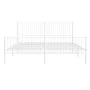 Estructura cama metal con cabecero y pie cama blanco 193x203 cm de vidaXL, Camas y somieres - Ref: Foro24-350955, Precio: 100...