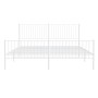 Metallbettgestell mit Kopf- und Fußteil weiß 193x203 cm von vidaXL, Betten und Lattenroste - Ref: Foro24-350955, Preis: 102,2...