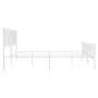 Estructura cama metal con cabecero y pie cama blanco 193x203 cm de vidaXL, Camas y somieres - Ref: Foro24-350955, Precio: 100...