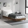 Brown oak engineered wood bed frame 75x190 cm by vidaXL, Beds and slatted bases - Ref: Foro24-832316, Price: 71,22 €, Discoun...