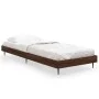 Brown oak engineered wood bed frame 75x190 cm by vidaXL, Beds and slatted bases - Ref: Foro24-832316, Price: 71,22 €, Discoun...