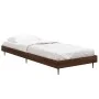 Brown oak engineered wood bed frame 75x190 cm by vidaXL, Beds and slatted bases - Ref: Foro24-832316, Price: 71,22 €, Discoun...