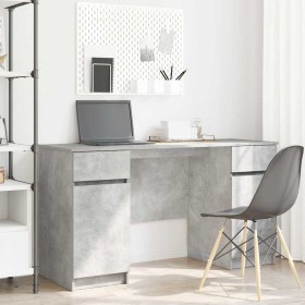 Escritorio Gris hormigón 140 x 49 x 76 cm Madera contrachapada