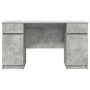 Escritorio Gris hormigón 140 x 49 x 76 cm Madera contrachapada
