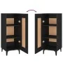 Schwarzes Sperrholz-Sideboard 34,5 x 34 x 90 cm von vidaXL, Sideboards - Ref: Foro24-812421, Preis: 53,86 €, Rabatt: %