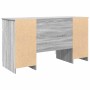 Escritorio Gris sonoma 140 x 49 x 76 cm Madera contrachapada
