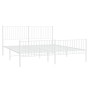 Metal bed frame with headboard and white footboard 200x200 cm by vidaXL, Beds and slatted bases - Ref: Foro24-350956, Price: ...