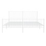 Metal bed frame with headboard and white footboard 200x200 cm by vidaXL, Beds and slatted bases - Ref: Foro24-350956, Price: ...