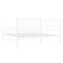 Estructura cama metal con cabecero y estribo blanco 200x200 cm de vidaXL, Camas y somieres - Ref: Foro24-350956, Precio: 103,...